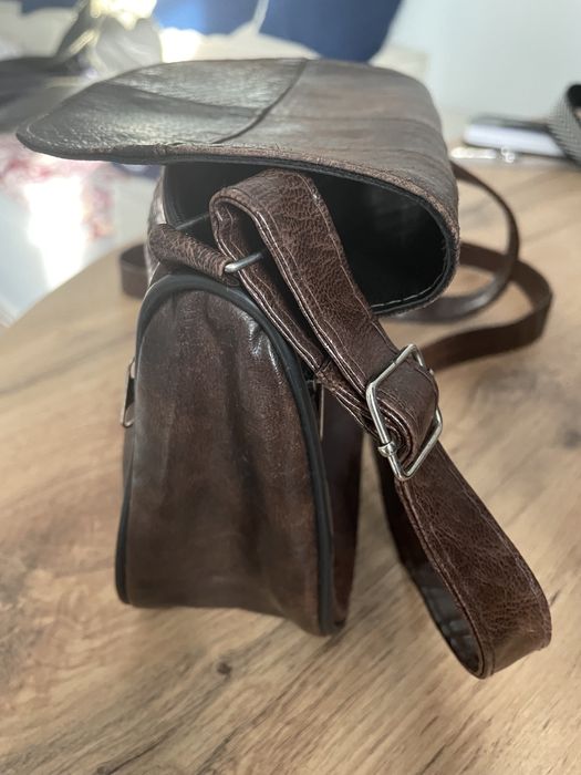 Сумка коричневая кожаная
