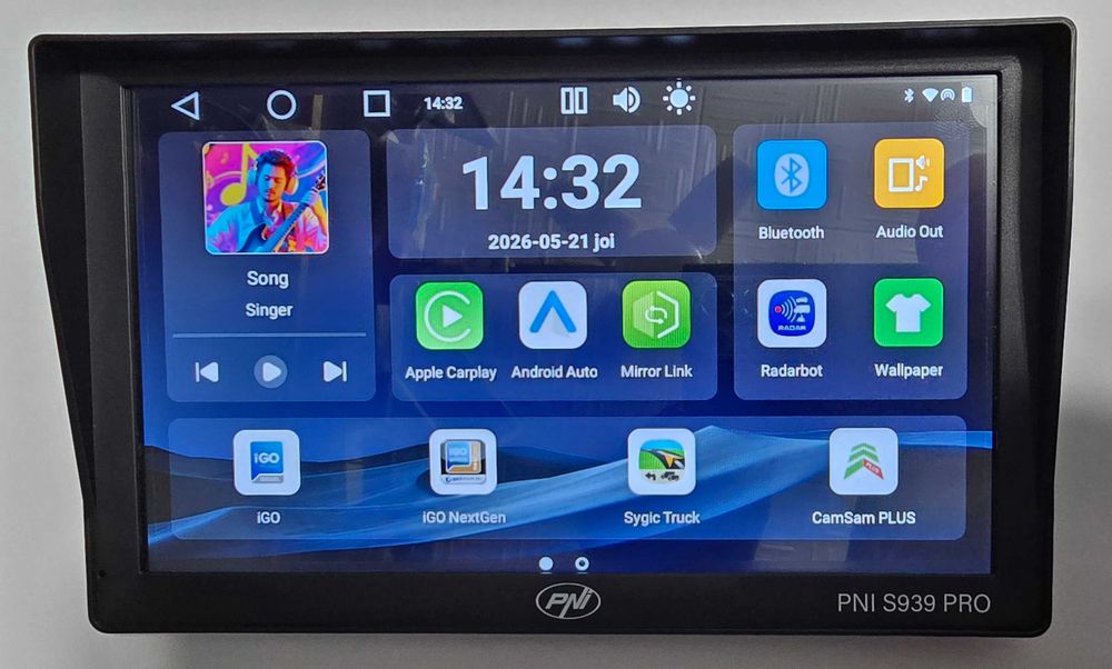 GPS tancul MARE - S939 PRO 4GB RAM 64GB STOCARE 9 inch Android 13 WiFi CarPlay si Android Auto NETFLIX DISCOUNT 30 LEI