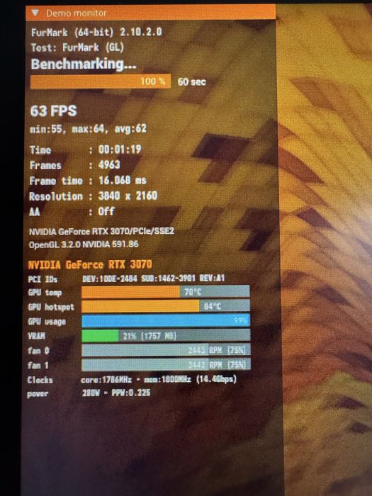Nvidia MSI RTX 3070 suprimX aproape noua