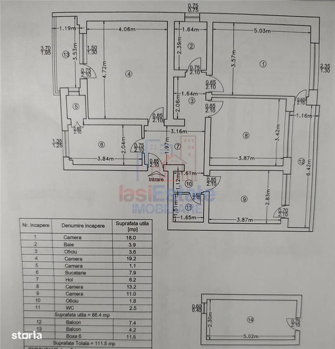 Ocazie - Copou - Parc - Apartament 4 camere cu garaj si boxa