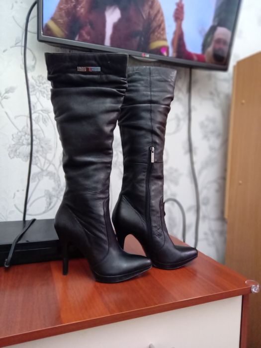 Сапоги кожа демисезонные