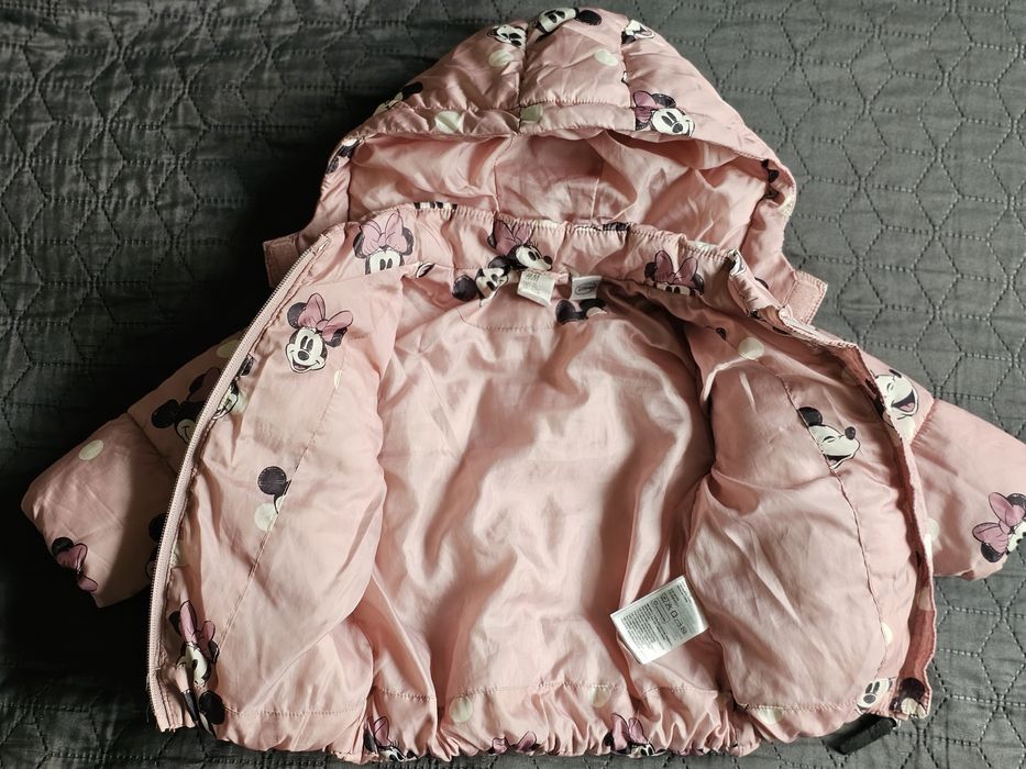 Детско зимно яке за момиче с Мини Маус и Мики Маус