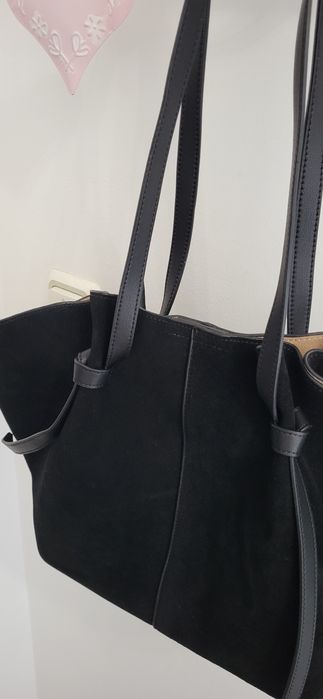 Италианска чанта естествен велур