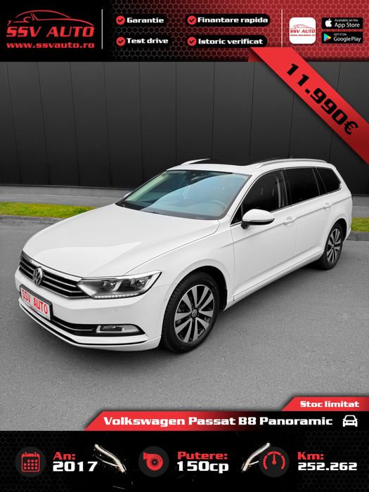 Volkswagen Passat B8 2.0TDI 150CP Bord Digital Panoramic Perdele Touch