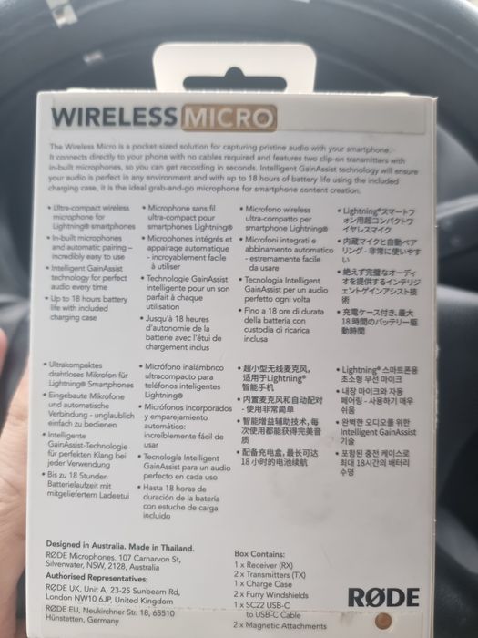 Wireless MICRO L Rode for Lightning/IPhone IPad