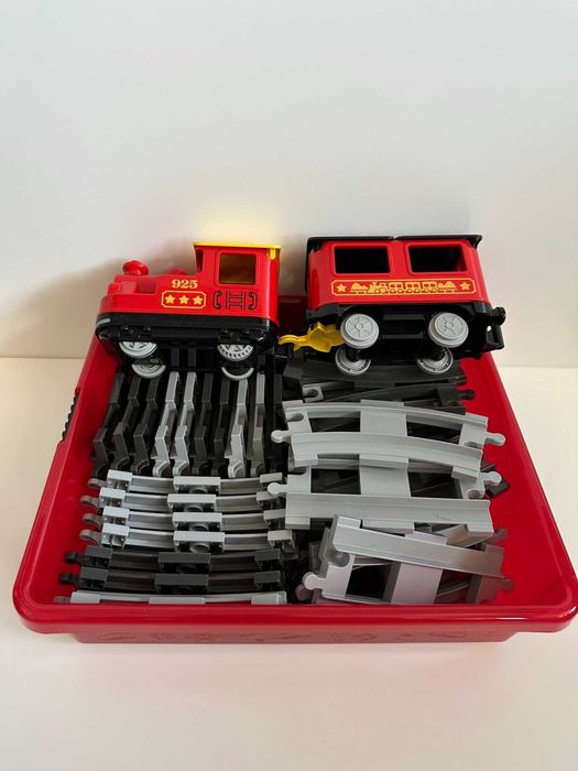 Електричско детско влакче LEGO Duplo парен влак 10874 с разширение мост и релси за влак LEGO® DUPLO® 10872