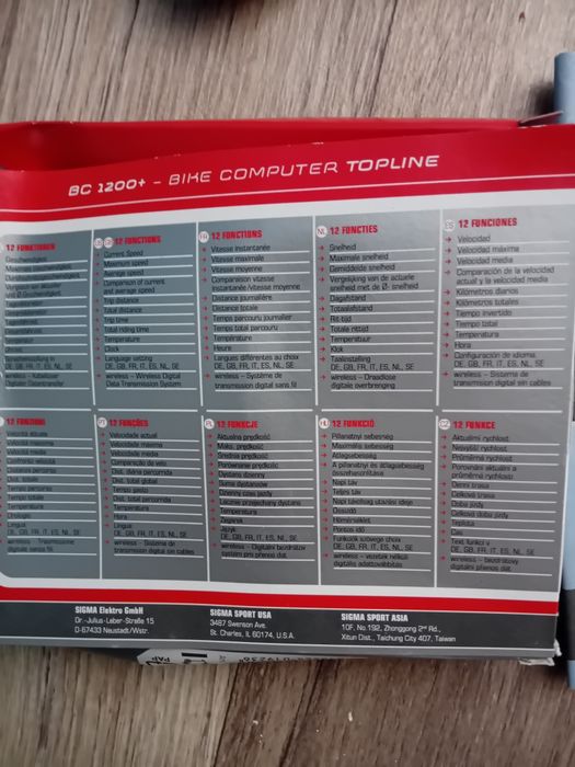 Vând ciclocomputer Sigma 1200 plus- nou cu eticheta