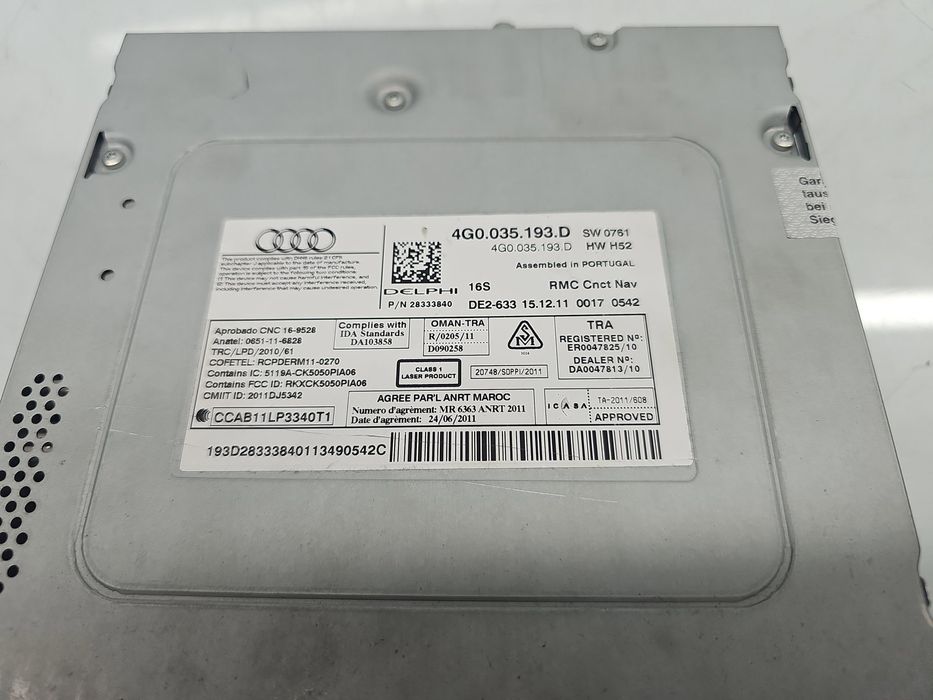 Unitate multimedia AUDI A6 (4G2, C7) [Fabr 2012-2017] 4G0035193D