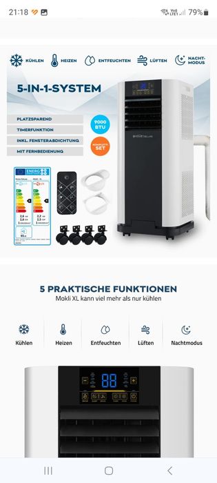 Aer condiționat-încălzitor Home Deluxe XL portabil 5 în 1