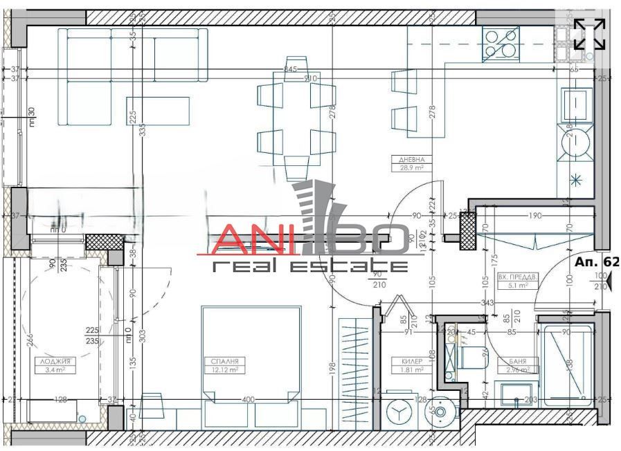Продава се Двустаен апартамент в Варна, Възраждане 1 - 75 кв.м за 1534 €/кв.м - Снимка #1