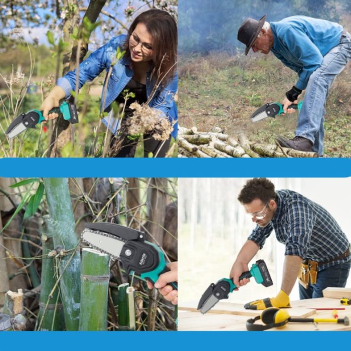 fierăstrău electric cu 2 acumulatori 48V