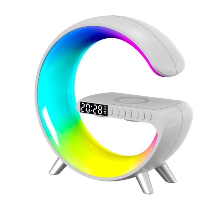 Тонколона с LED светлинки и станция за безжично зареждане