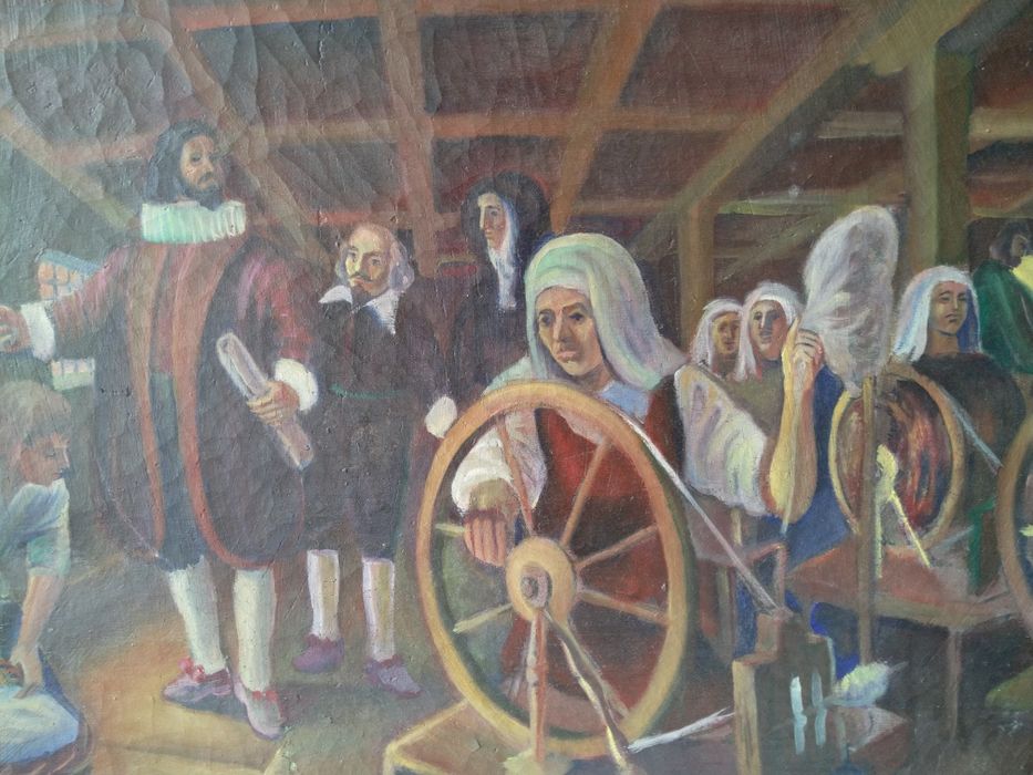 Продавам антикварна картина Средновековни крепостни мотиви 4