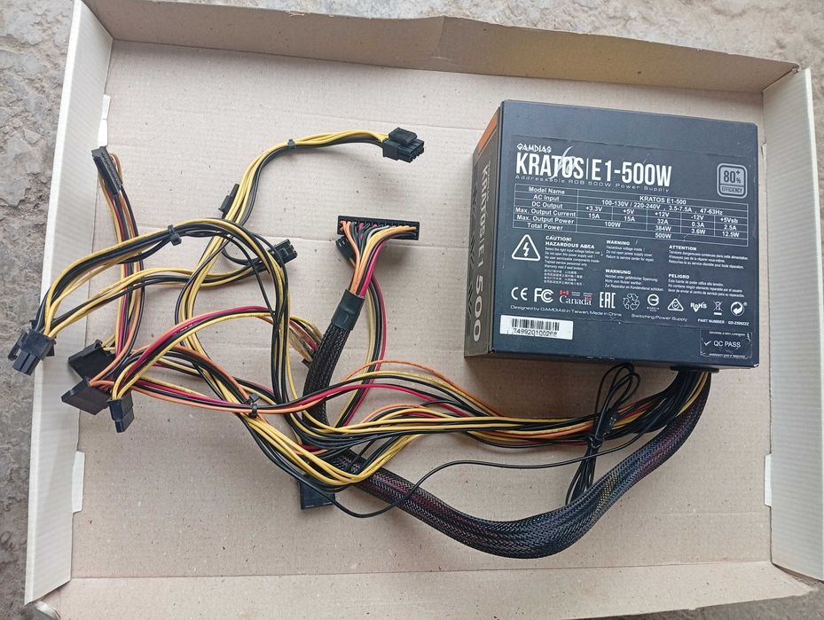 Blok pitaniya Gamdias Kratos 500W RGB sotiladi
