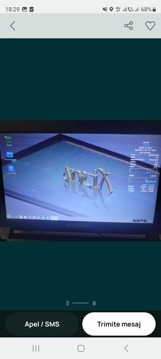 Laptop eMachines, Linux, 160GB, doar in Cluj, 100 lei fix