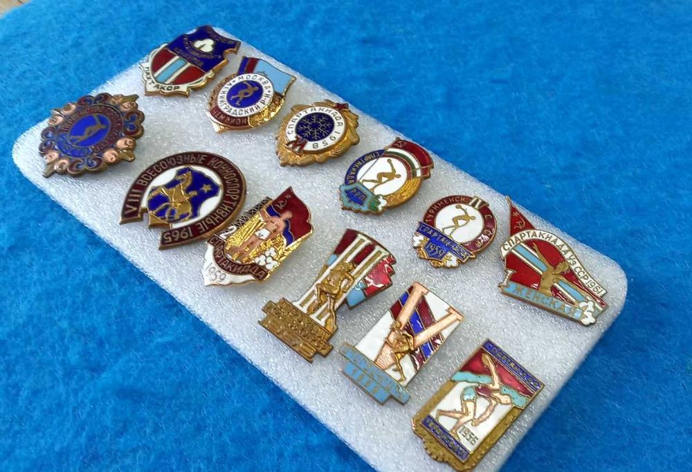 значки СССР 50хгг-60хгг "СПОРТ", 12шт.