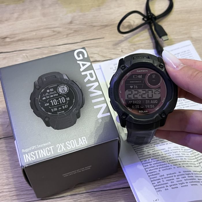 Ceas Garmin Instinct 2X Solar negru Graphite 50 mm