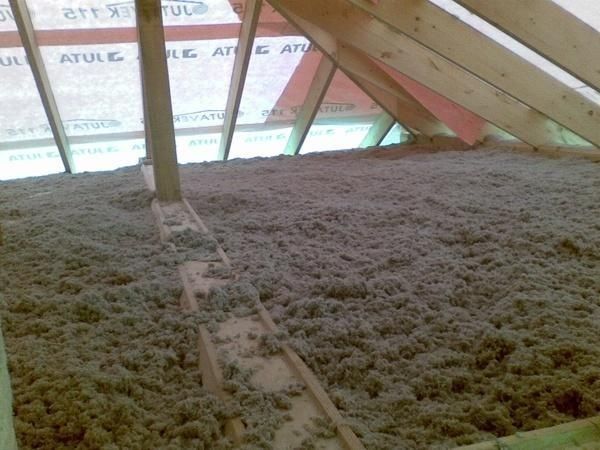 Эковата утепления крыши