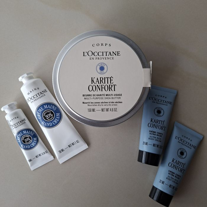 Set premium L’Occitane Karité Confort – Shea Butter 150 ml + 4 miniaturi