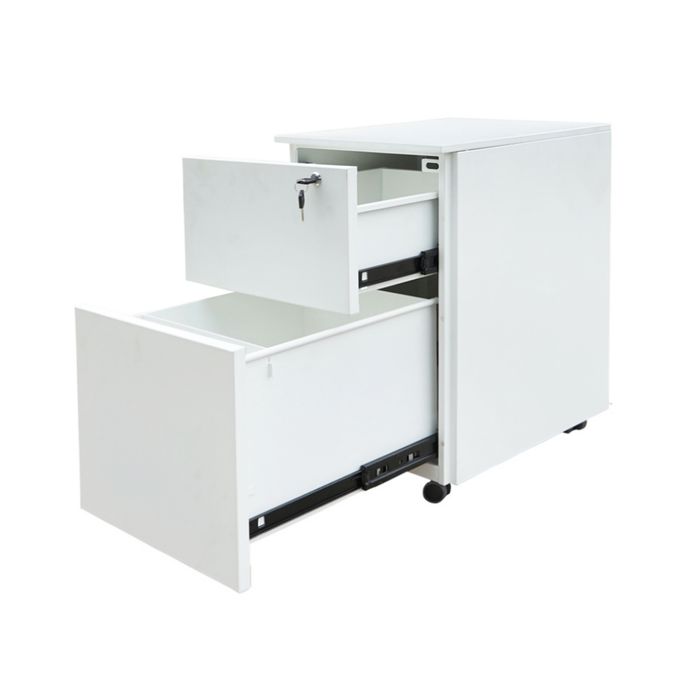 Clasificator/fiset metalic Breckner Germany, 2 sertare cu role, sina, inchidere cu cheie centralizata, 560x340x480 mm, gri RAL 7035, 17 kg, livrat