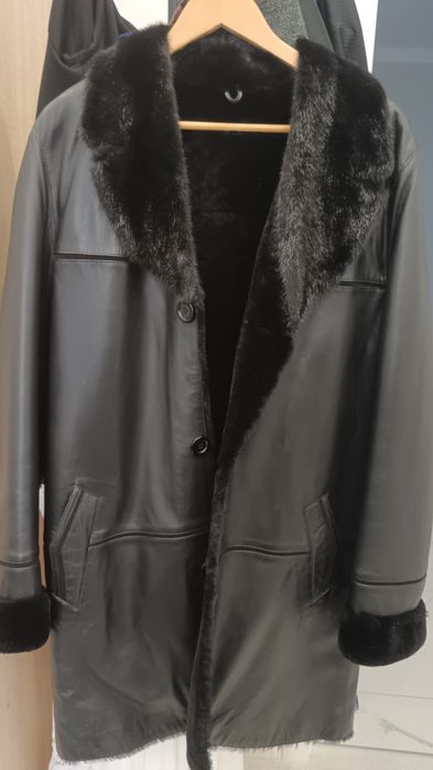 Кожаная дубленка