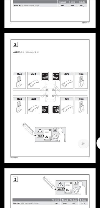 Thule Kit 1686- захват за Ауди А1