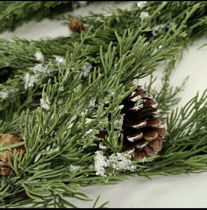 Еловые гирлянды с шишками по 2,7 м (2шт) для новогоднего декора