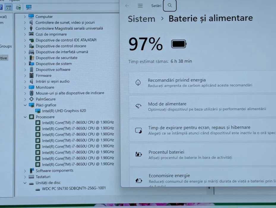 Laptop Fujitsu LIFEBOOK U748, Intel core  I7-8650U, 256GB SSD, 14 inch FHD