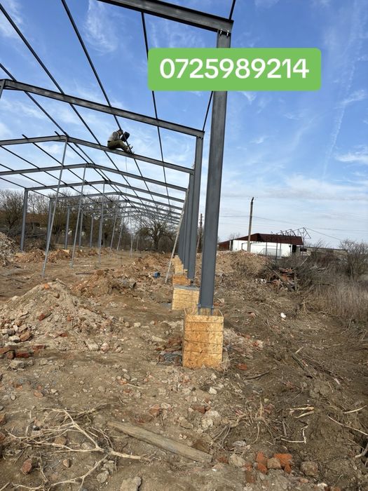 Vand hala metalica IPE HEA 300 270 cu montaj si panouri sandwich