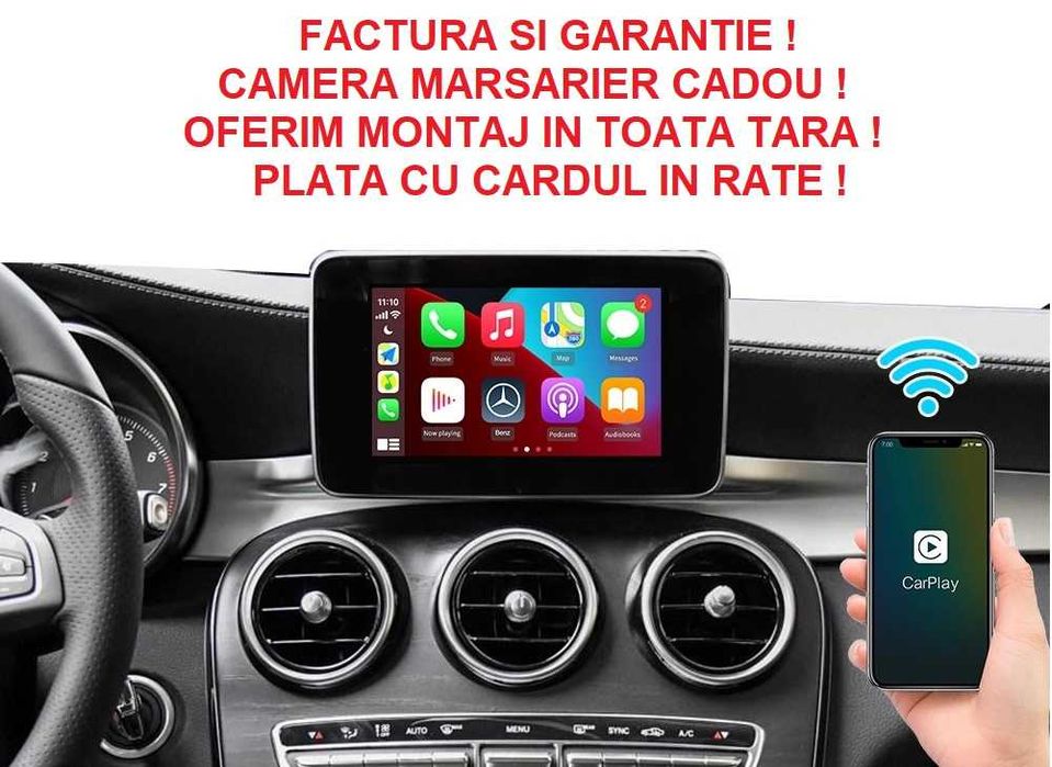 Carplay Android Auto Mercedes Clasa A B C E ML GL GLK CLS CLA GLA M S