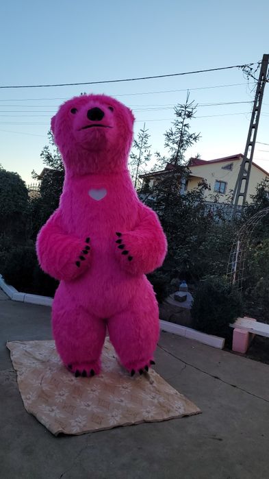 Urs gonflabil mascota gonflabila rose red