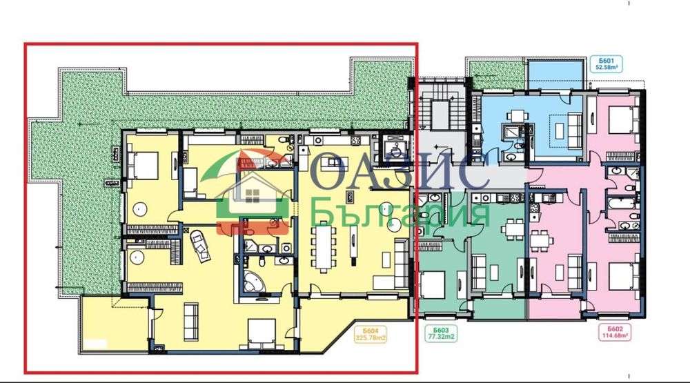 Четиристаен апартамент на първа линия комплекс Valencia Gardens, 325.78 кв.м., Несебър, България, 716 716 евро