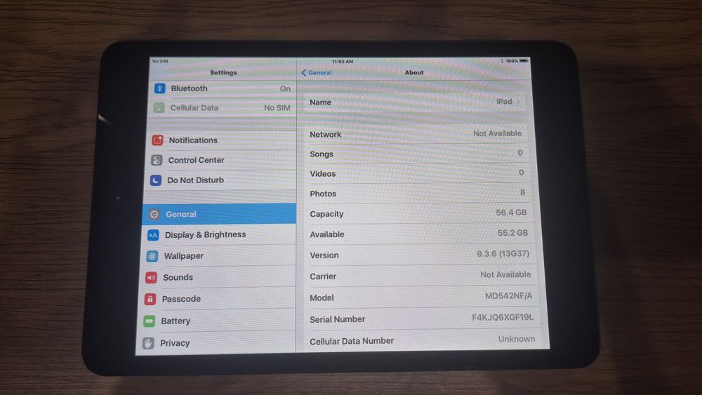 Ipad mini 2  celular  64 gb