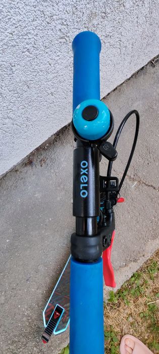 Trotinetă cu Suspensie şi Frână pe Ghidon Mid 5 Albastru Copii - OXELO + set de protecție Xs