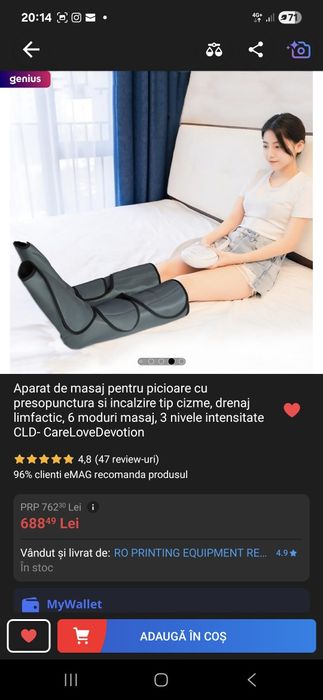 Aparat de masaj pentru picioare cu presopunctura