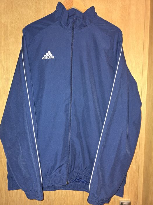 Geacă Adidas pentru bărbați – cu fermoar – albastră