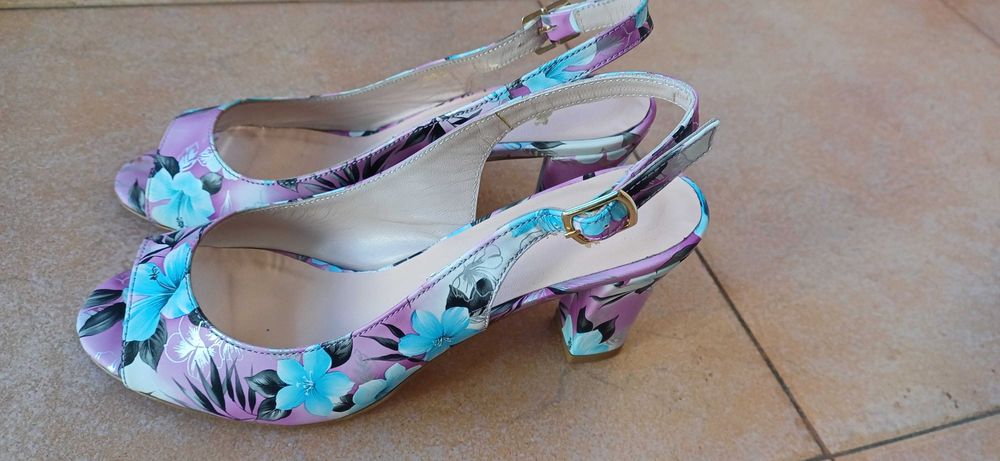 Сандали Nadit & Nadit ЕСТЕСТВЕНА Кожа Рисувани! НОВИ! №36