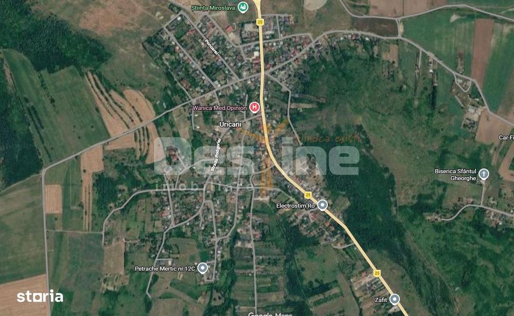 Teren de 2.190 mp în Uricani, cu deschidere la două drumuri