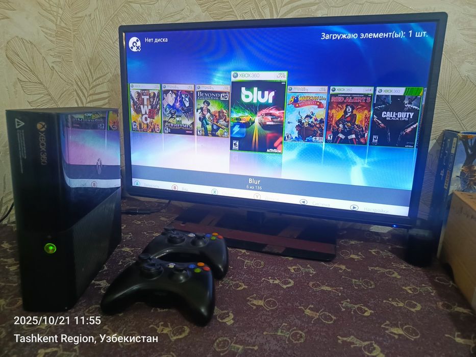 Xbox360 E 500gb прошитый+135 игры записано