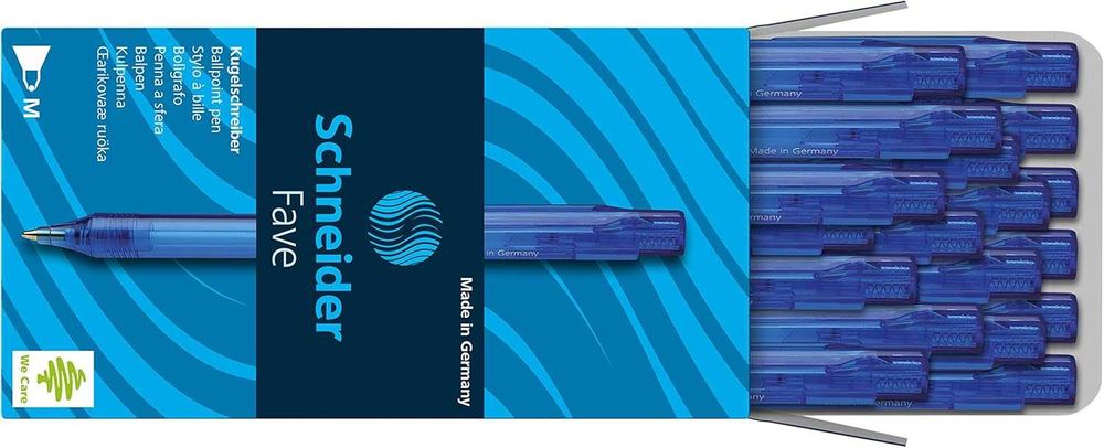 Schneider Fave Click-Top Гел химикалка, черно мастило 10бр за 16.90