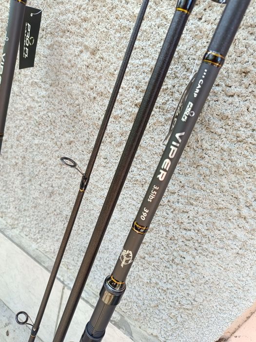 Set 4 Lansete din Carbon - Carp - Viper  3,9m 3,5lbs