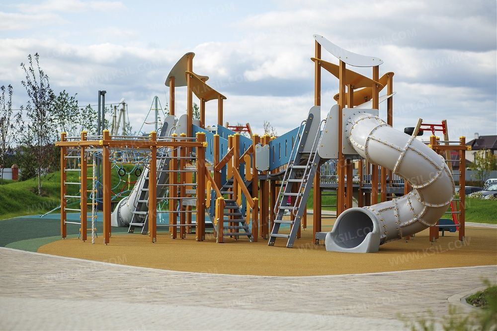 Детские площадки КСИЛ Болалар майдончаси качели карусели скамейки