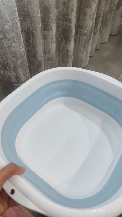 складная ванночка для новорождённых — удобно дома и в поездке. (В упак