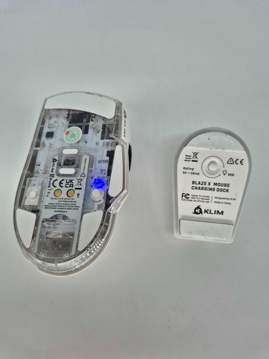 Mouse Gaming Wireless KLIM Blaze X White, 12000 DPI, Dock