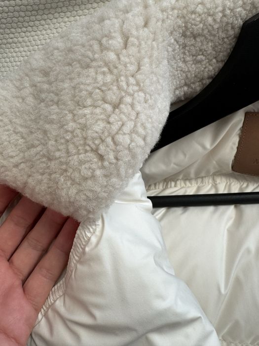 Massimo Dutti зимно яке с гъши пух и естествена кожа яка - ХS размер