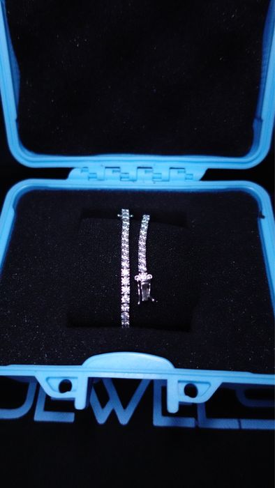 Bratara Tennis cu Diamante VVS1 Moissanite din argint 925 si Aur 18k