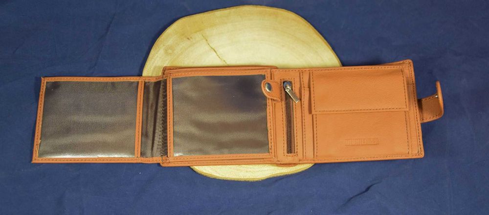 Лазерно гравирано мъжко портмоне от италианска естествена кожа