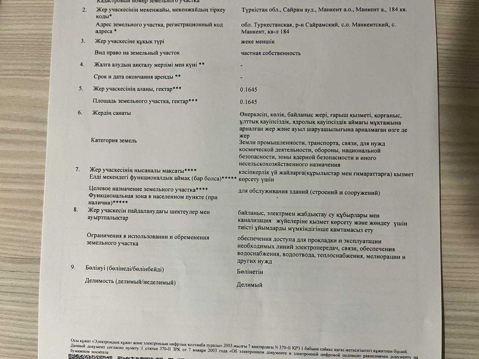 Участок под бизнес