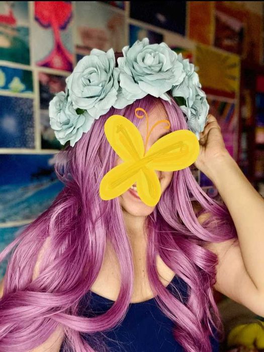 Диадема с  изкуствени цветя венче за глава с ластик