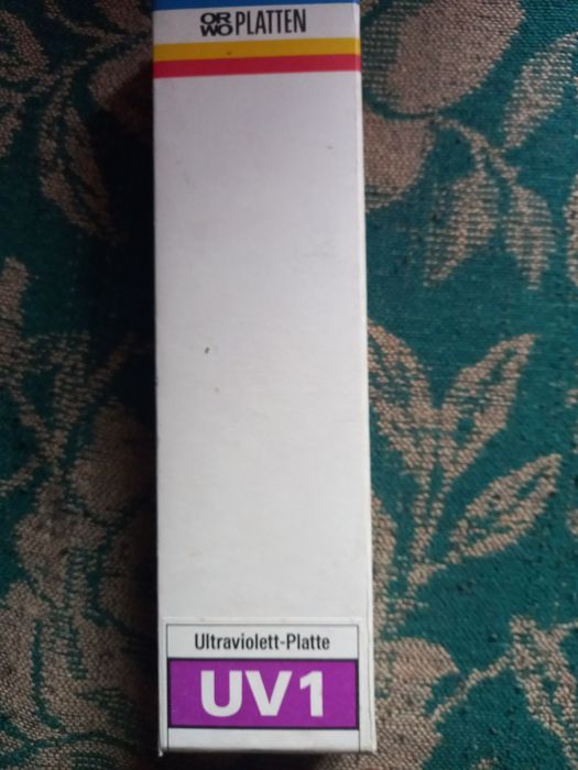 Placi ORWO UV1 - de sticla - spectrale UV - originale 1988 - 12 placi